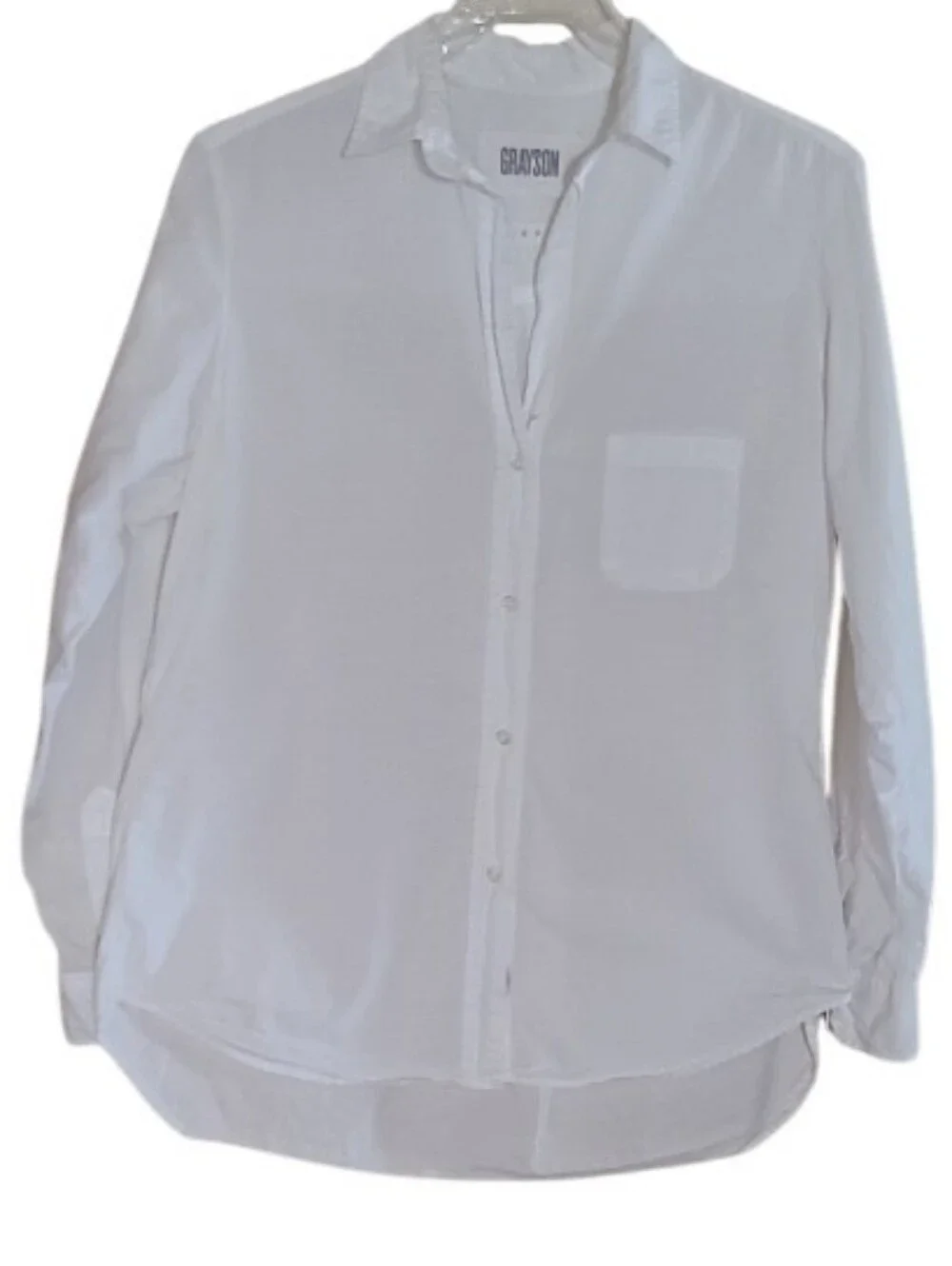 Grayson By Frank &Eileen The Hero 100% Cotton Button Down Top White - Picture 3 of 16
